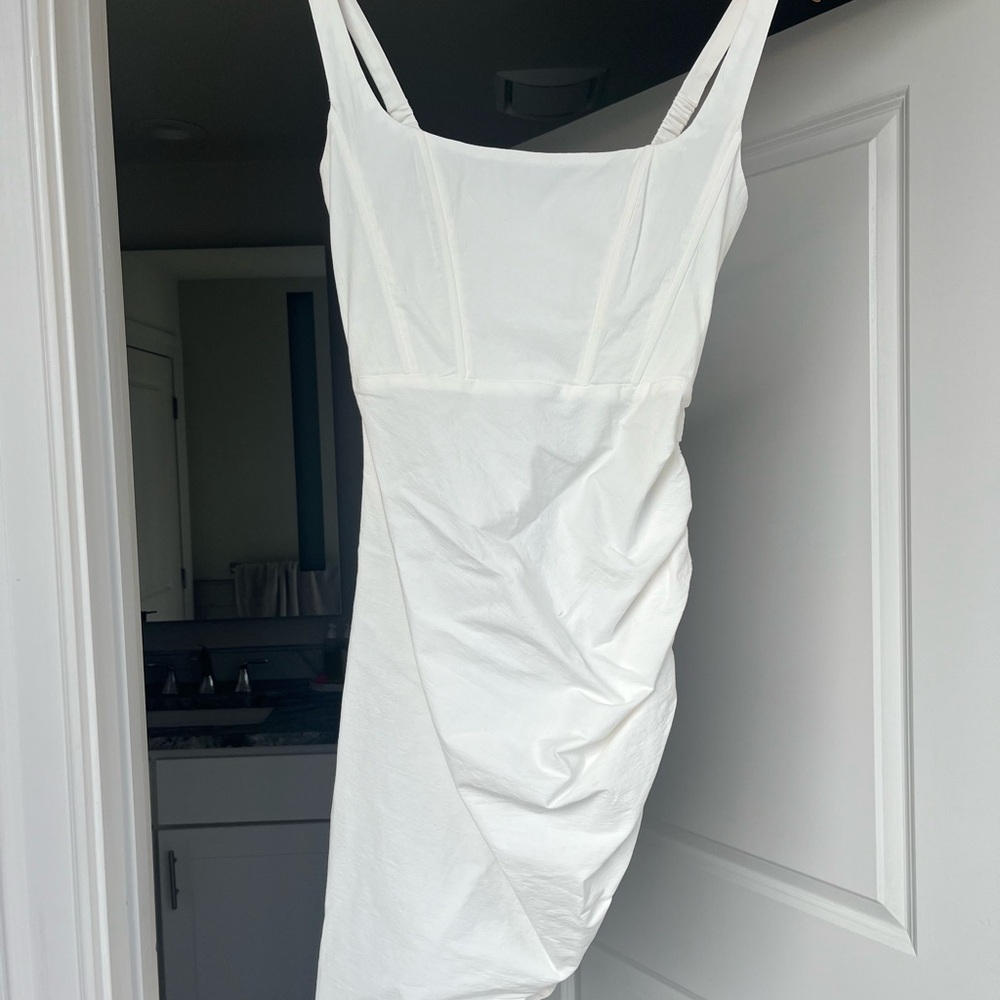 Elegant White Asymmetrical Dress